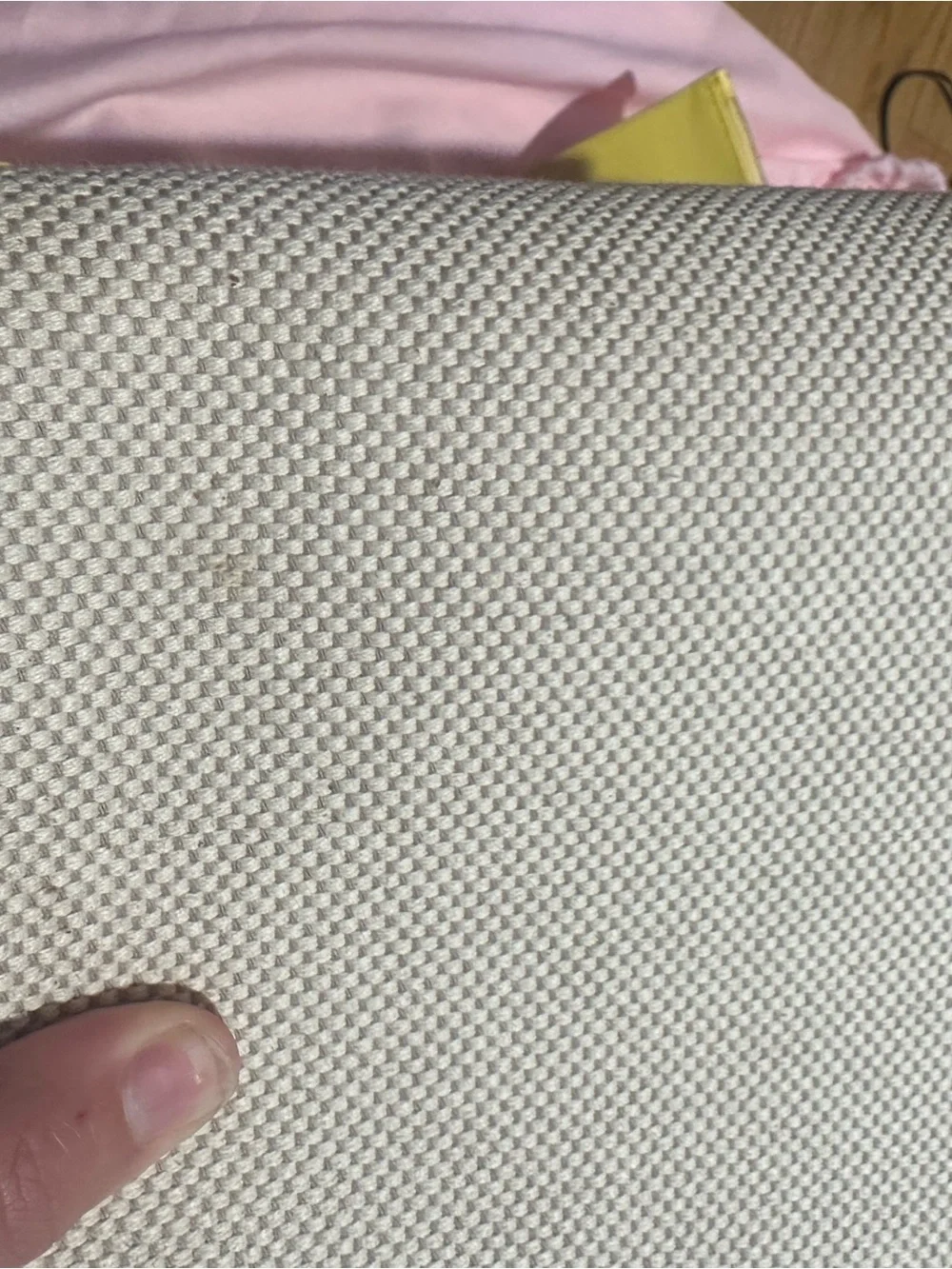 kate spade yellow and grey Tote with leather Trim and Pouch